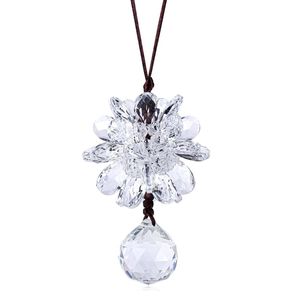 Looren Rearview Mirror Car Crystal Adjustable Interior Suncatcher, Accessories, Decoration, Stylish, Hanging, Length,