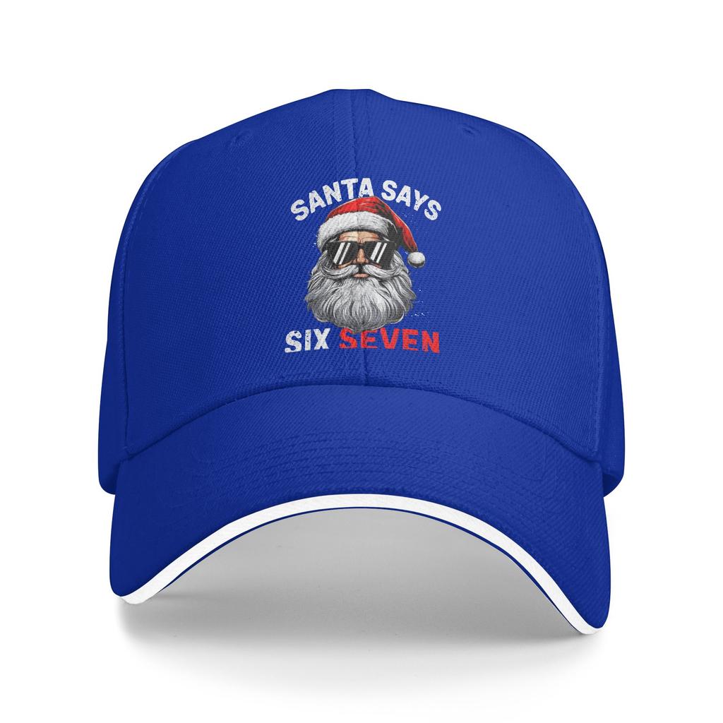 Santa Says Six Seven 6 7 Gen Z Alpha Meme Slang Christmas Sun Baseball Cap Summer Casual Hip Hop Hats For Unisex Baseball Caps