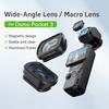 Telephoto Lens for Osmo Pocket 3 Strong Magnetic Wide Angle Lens /Macro Lens Optical Lens for DJI Osmo Pocket 3 Camera Accessory