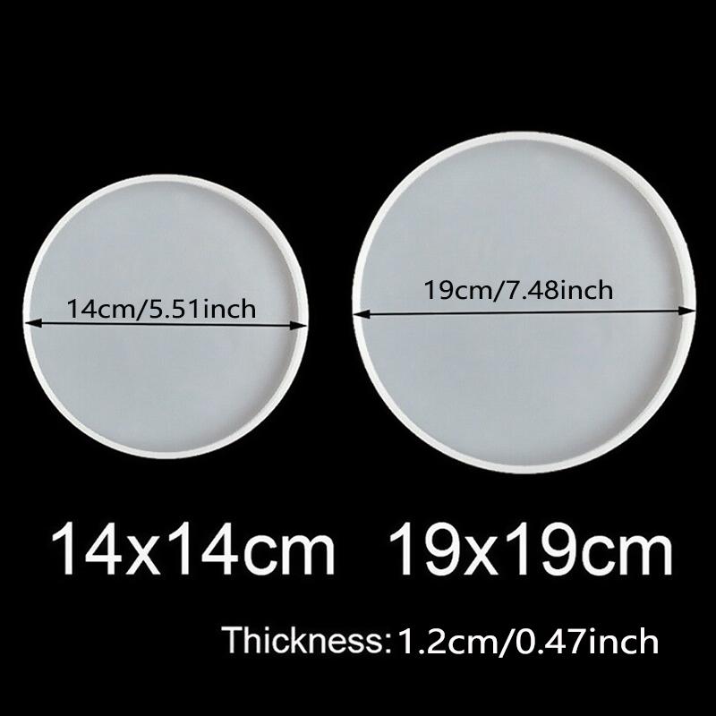 Resin Craft Round Coaster Casting Mold Silicone Jewelry Agate Making Mould