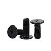 Yigu Black 304 Stainless Steel Flat Head Phillips Machine Screws M2-M6