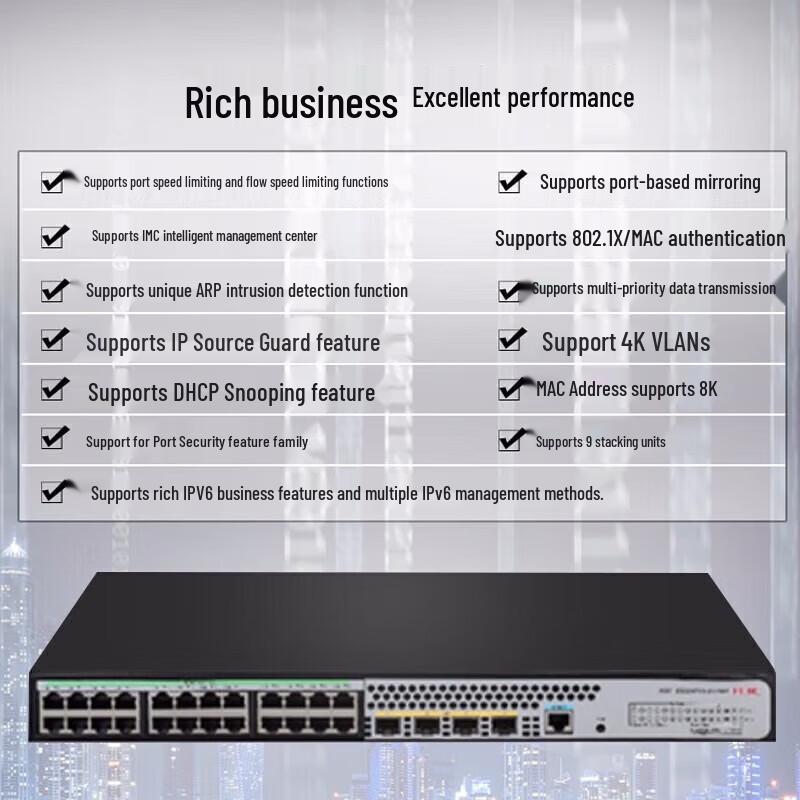 H3C S5024PV6-EI-PWR Gigabit PoE Managed Switch