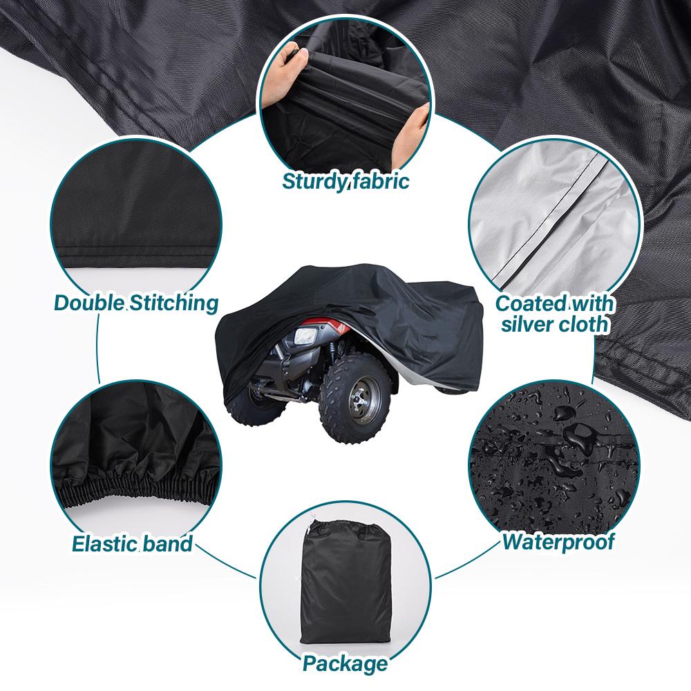 Комплект для пляжного велосипеда Чехол Универсальный 210D Oxford Мотоцикл Водонепроницаемый Чехол Защита от пыли для квадроцикла ATV