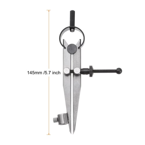 uxcell Spring Joint Caliper 4"/100mm, Iron Adjustable Spring Divider Caliper with Pencil Holder for Metalworking, Geometric Drawing, and Woodworking