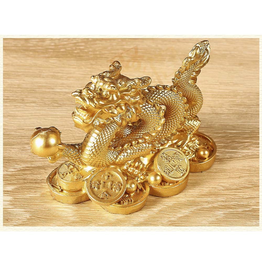 Дракон золотой дракон для хороших денег дракон пять золотых фэн-шуй бусины игра смолы фэн-шуй увеличение финансового процветания хороший восходящий фэн-шуй зодиак