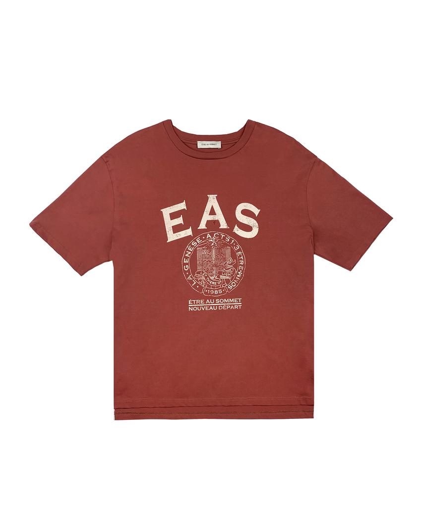 ETRE AU SOMMET Футболка с логотипом Eas (Бордовый/Унисекс)