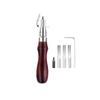 1 Set 7 In 1 Multifunctional Leather Grooving Tool Adjustable Stitching DIY Leathercraft Edge Cutting & Crease Handmade Tools