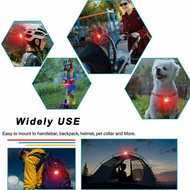 BUCKLOS Bike Front and Rear Light Bicycle LED Lamp Waterproof USB Rechargeable Flashlight for Bicycle Taillights Cycling Lantern 7