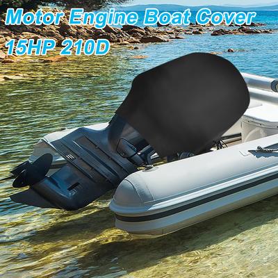 X Autohaux Half Boat Motor Cover 210D Водонепроницаемый подвесной лодочный мотор Защита от солнца Пыленепроницаемый защитный чехол для морского двигателя Холст