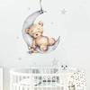 Bear Bunny Star Moon Wall Stickers Baby Kids Room Household Decoration Wallpaper Living Bedroom Nursery Decals Cartoon Sticker