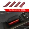 Inner Door Handle Switch Cover Trim Decor For Ford F150 -22 Red Carbon Fiber
