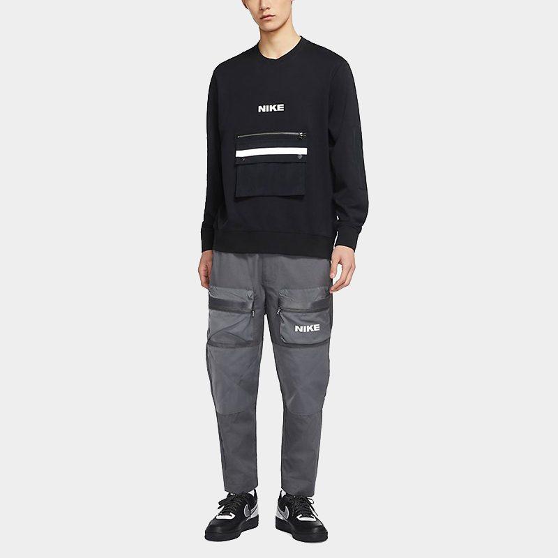 Nike Sweatshirts Men's Black Crew Neck Moderate Regular DA0070-010