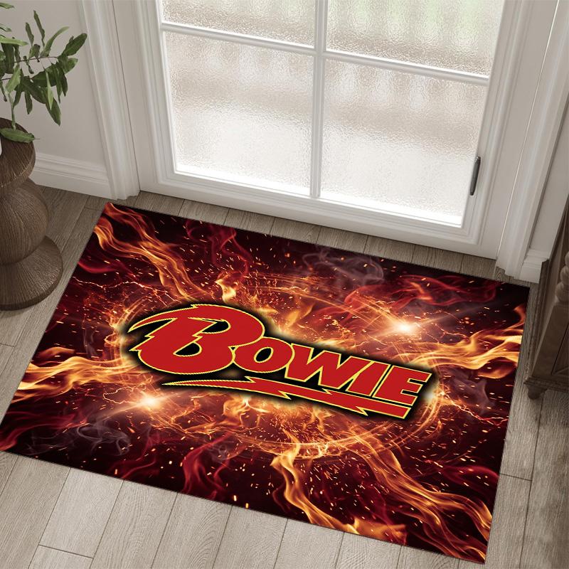 David Bowie Design Crystal Velvet Carpet Cozy Non?Slip Printed Rug For Bedroom Living Room Entrance
