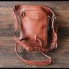 [Brand Name] Leather Waist Bag Men's Genuine Leather Rider's Bag Biker Leg Bag Leg Belt Calfskin Dark Brown 29cm x 18cm x 9cm