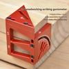 1pc Aluminum Alloy 3D Angle Marking Ruler Multifunctional Woodworking Measuring Tool 45° 90° Carpentry Measuring Auxiliary Tools