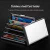 Stainless Steel Anti-Scan Card Holder - Men's & Women's Anti-Demagnetization Compact Card Sleeve