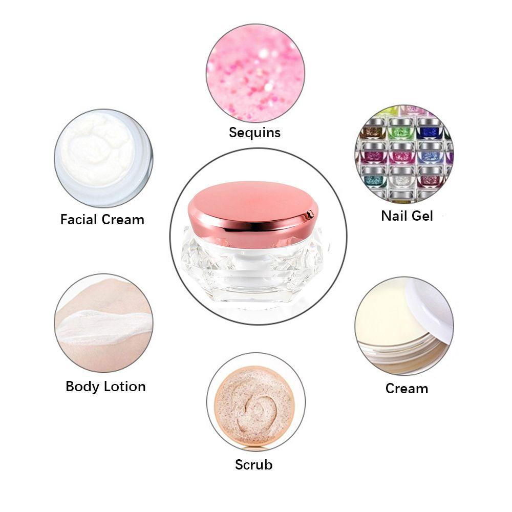 Пластиковая прокладка в форме ромба Косметическая пустая коробка Баночка для образцов Многоразовый контейнер Бутылка для крема для лица