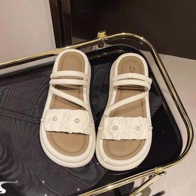 Модная толстая подошва с юбкой, однословные крутые шлепанцы, лето, новые, новые, универсальные шлепанцы, женские