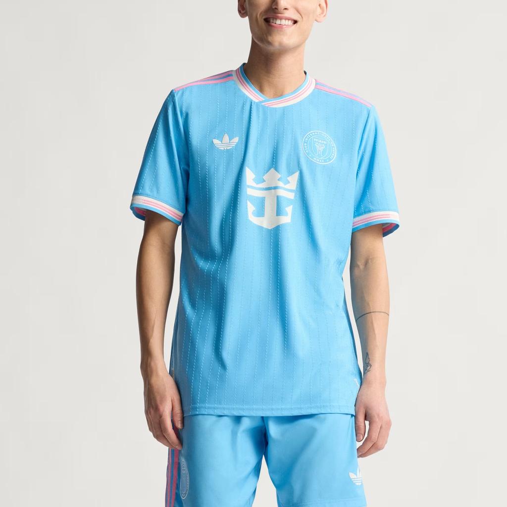 adidas Оригинальная третья аутентичная футбольная майка Inter Miami Cf 25/26 с коротким рукавом, влагоотводящая, облегающего кроя, для мужчин, майки JN7996