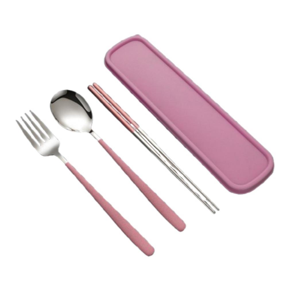 Набор вилок и ложек серебряного/золотого цвета, палочки для еды, дорожные столовые приборы из нержавеющей стали для пикника
