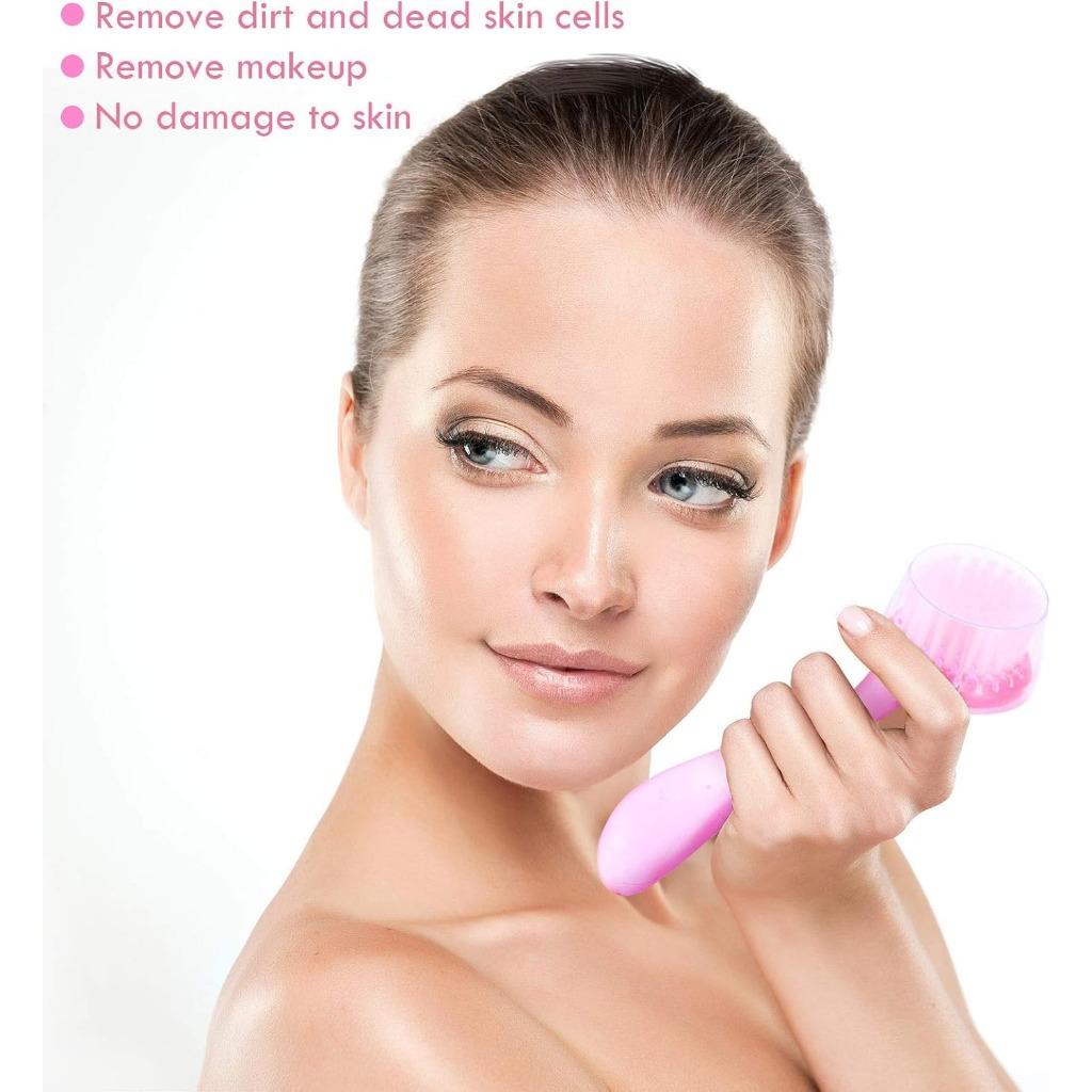 1 х Очищающая щетка Отшелушивающая очищающая щетка с мягкой щетиной Абразивная отшелушивающая очищающая щетка для ухода за лицом Макияж Уход за кожей Средство для снятия макияжа