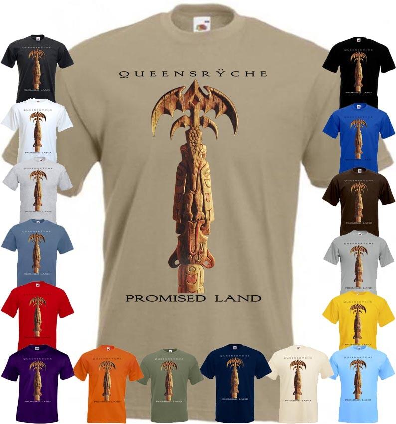 Queensrÿche Promised Land T-shirt red khaki black heavy metal all sizes S5XL