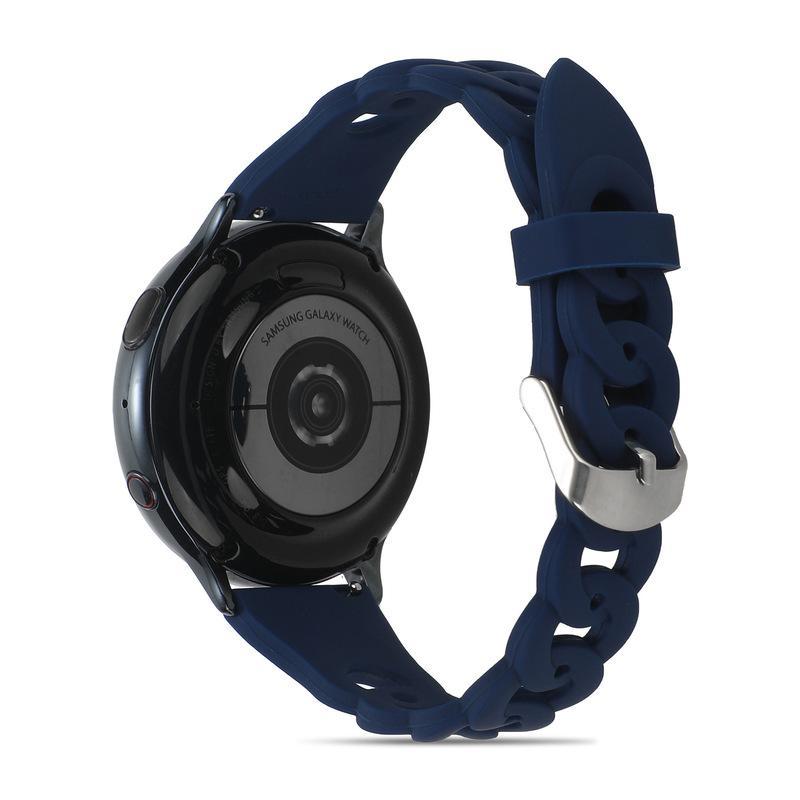 YurKem 20 мм 22 мм женский силиконовый ремешок для Samsung Galaxy Watch 4 3 41 мм 45 мм браслет S3 42 мм 46 мм Active 2 Gear ремешок для часов