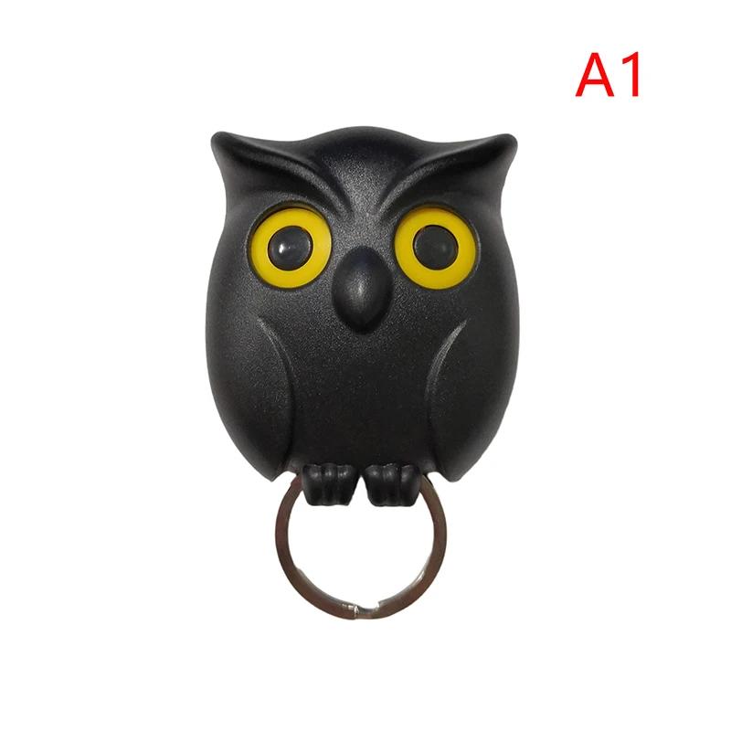 1шт. Держатели для ключей в виде совы, самоклеящиеся магниты, держат брелок, крючки для ключей, откроют глаза, декоративные крючки для стены дома