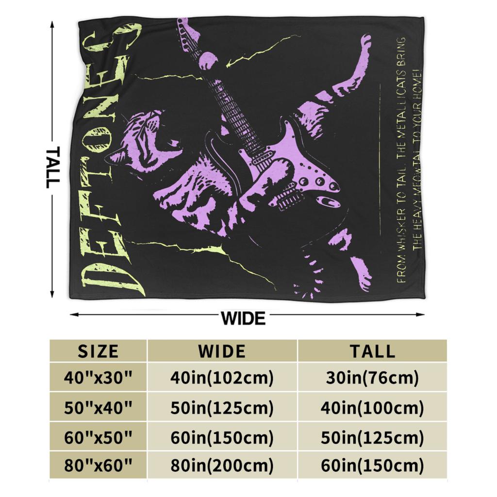 D-Deftoness Nu Metal Flannel Blanket Winter Super Soft Bedding Throws for Students Couch Bed Funny Bedspread Sofa Bed Cover