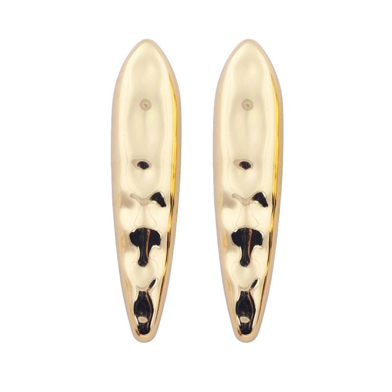 Необычные серьги-гвоздики золотистого цвета с текстурой молотка для женщин и девушек, в корейском стиле, с эстетикой любви, минималистичные украшения для повседневной жизни