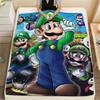 Luigi Printed Flannel Blanket, soft throw for bedroom sofa, washable, fan merchandise, great gift.
