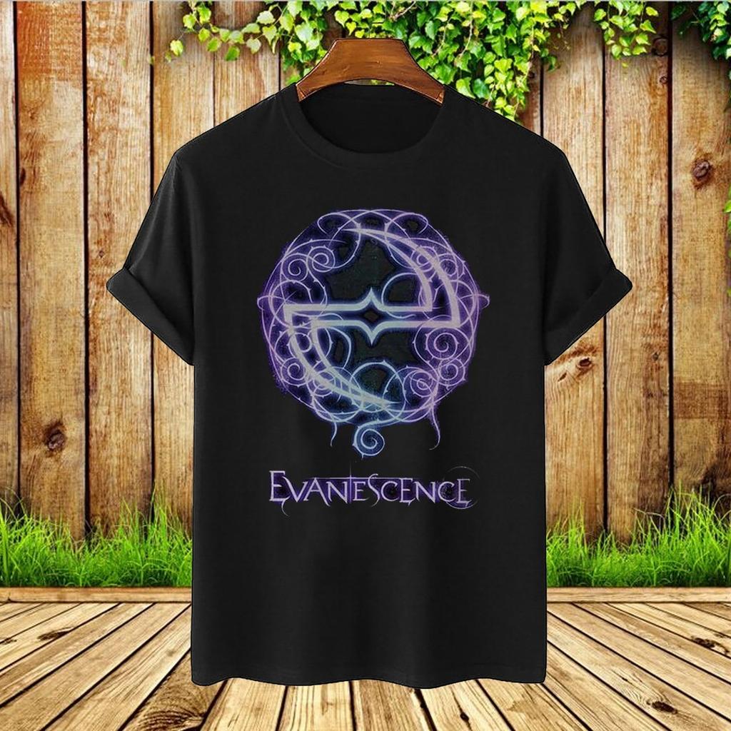 Новая футболка Evanescence с фиолетовым логотипом, перепечатка, S-235XL, C59.118