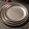 304 Stainless Steel Plates Vintage Multi-Function Storage Tray Classical Durable Western Dish Steak Dessert Plate Table Decor