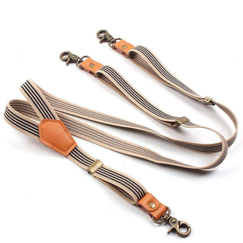 For Women Solid Color For Men Adjustable Braces Hanging Pants Clip Suspenders Clips Tie Suspenders