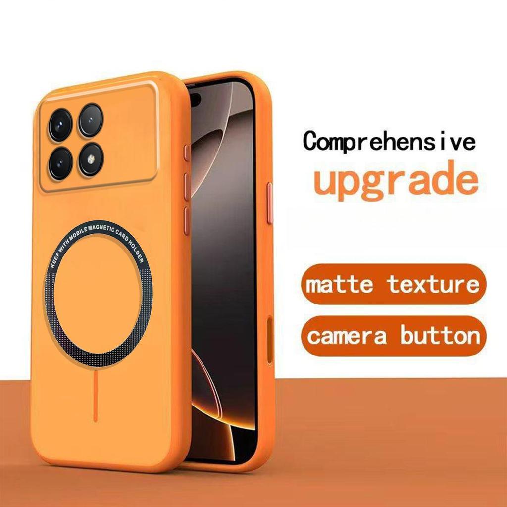 Матовый полупрозрачный магнитный чехол для телефона Xiaomi POCO X6 Pro 5G Мягкий чехол из ТПУ