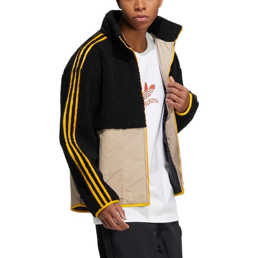 adidas Флисовая куртка Originals Trefoil FW22 с вышитым логотипом и воротником-стойкой HY1376