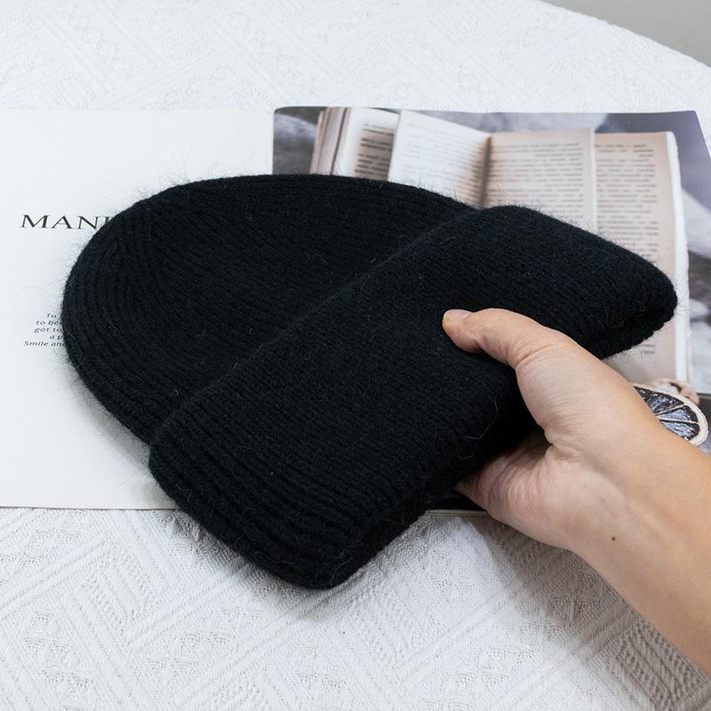Korean cold hat winter hat women's windproof pullover hat rabbit fur, knitted hat, versatile warm wool hat women's men