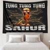 Italian Brainrot characters6 Tapestry for Bedroom Aesthetic Classroom Tapestries Wall Hanging for Living Room Dorm Office,Ideal Creative Gift