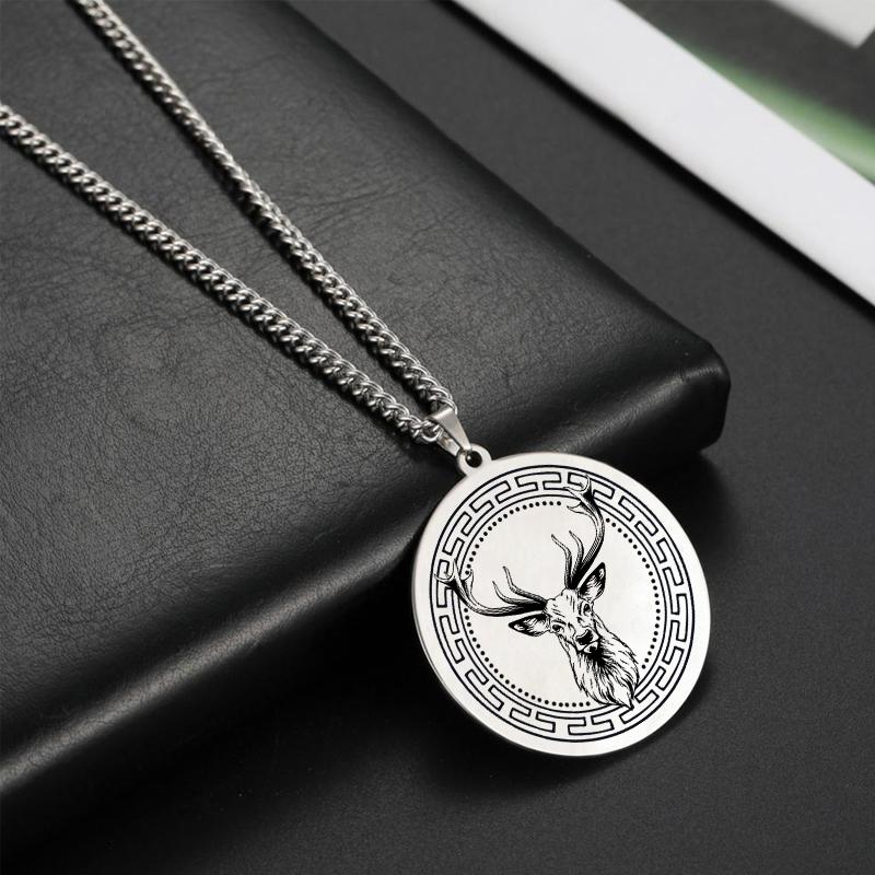 Ожерелья с головой тотема волка, тигра, льва, головы медведя, животное из нержавеющей стали, мужские ожерелья с подвеской для женщин