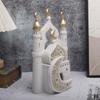 Статуэтка из смолы Рамадан Исламская мечеть Культурное украшение Ручная работа Модели мечетей Украшение башни для Ид Дома Офиса Подарок Рамадан Мубарак