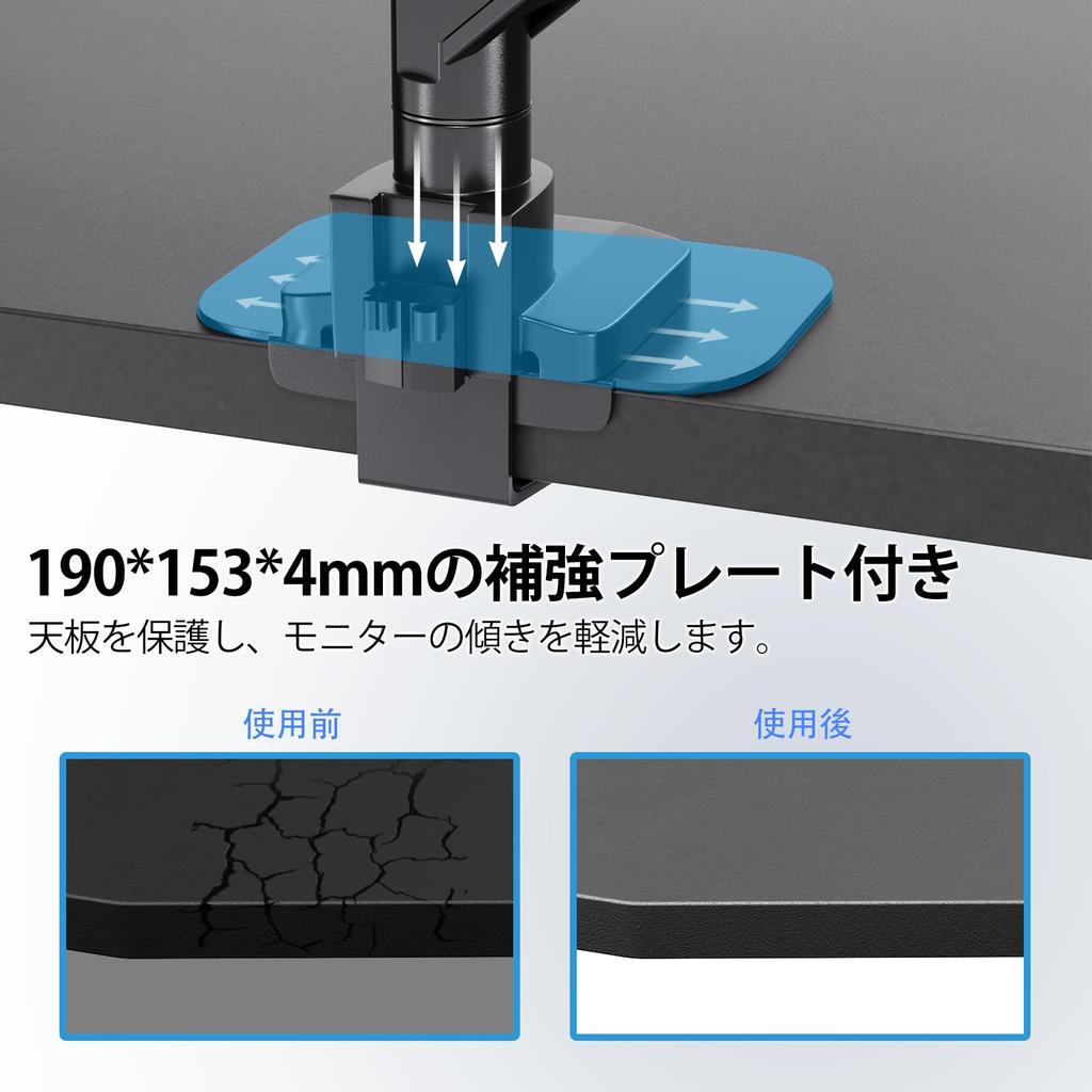 WORLDLIFT Настольный кронштейн для одного монитора для мониторов дюймов с усиленным VESA-совместимым рычагом, крепление, газлифт, 17-57 (2-27 кг), Тарелка,