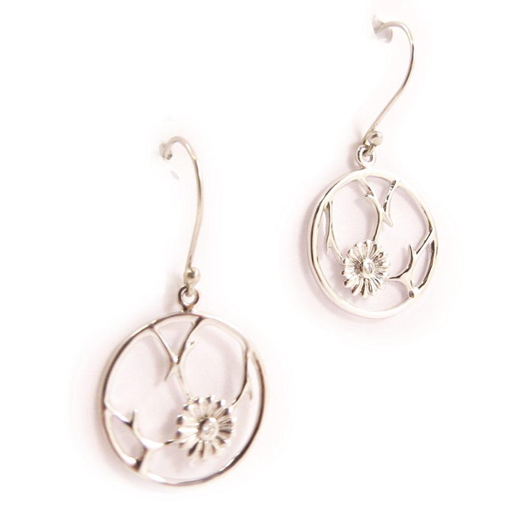 Les Trésors De Lily [C6926] - Silver Earrings 'Bouquet Champêtre'