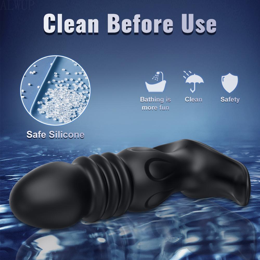 Male Prostate Massager Anal Butt Plug Vibrators Men Wireless Remote Control Thrusting Anal Dildo Vibrator Sex Toy for Woman