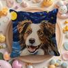 Creative Cute Starry Sky Puppy Pillow Case Pattern Printed Pillowcase for Living Room Sofa Cushion Cover  Bedroom Decor