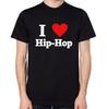 Футболка I Love Hip-Hop Музыкальная футболка Rap Мужской Женский Топ