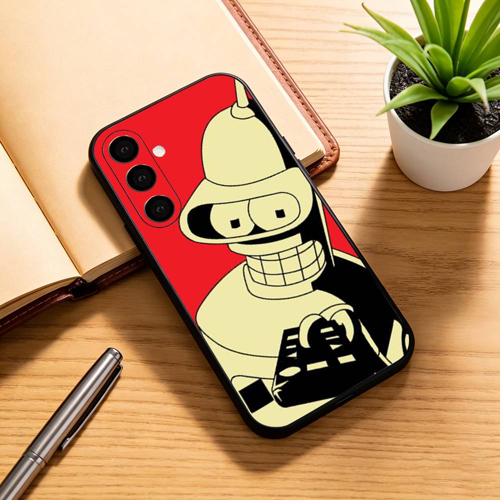 F-Futurama AnimE-e B-Bender Чехол для телефона Samsung Galaxy A73,A72,A71,A70,A53,A52,A51, Мягкий силиконовый Черный чехол