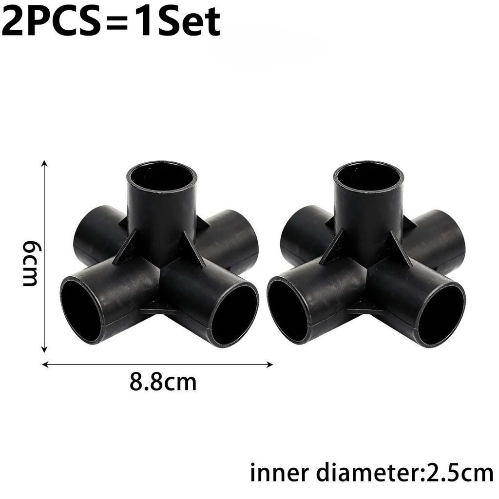 White Black Plastic Pipe Connector PVC Fitting 2/3/4/5 Way Elbow Connector for Building Furniture Greenhouse Shed Pipe Fittings