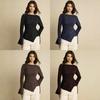 Striped Boat Neck Slim Fit Blouse Women - Lightweight Flowy Office Shirt With Elbow Sleeves Fall 2026