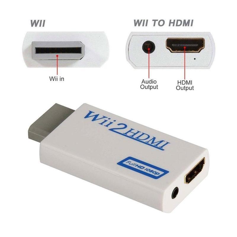 Адаптер-конвертер для масштабирования Full HD 1080P Wii в HDMI + аудиовыход 3,5 мм