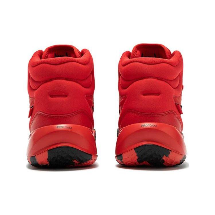 Puma Playmaker Pro Mid Модные Универсальные Нескользящие Износостойкие Дышащие Высокие Баскетбольные Кроссовки Мужские кроссовки Красный Черный 377902-05